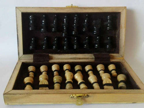 Vintage small wooden chess