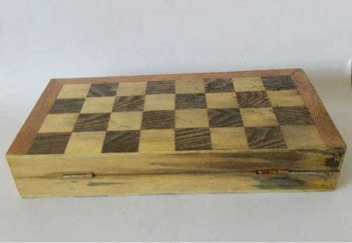 Vintage small wooden chess