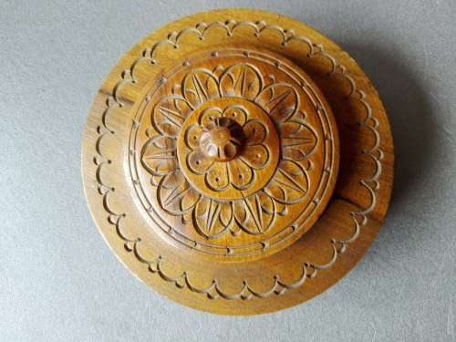 Lot of Vintage Jewelry in old hand-carved wooden jewelry box