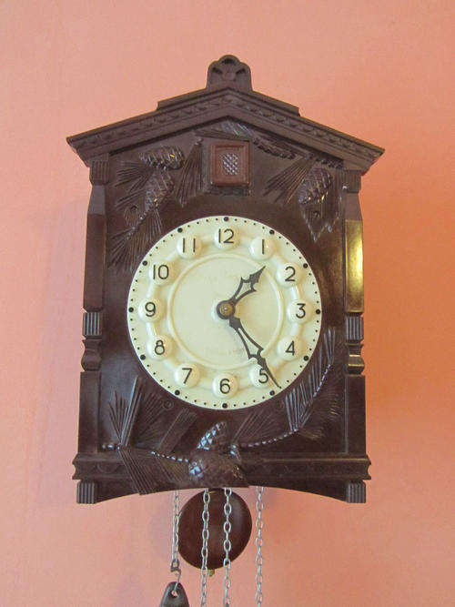 VINTAGE RUSSIAN USSR CUCKOO WALL CLOCK MAJAK