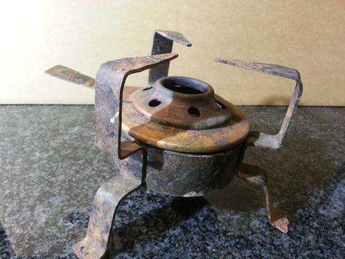 Vintage old spirit camping stove, alcohol burner