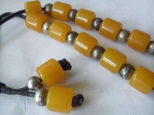Vintage Orange Amber Imitation, Bakelite Prayer chaplet