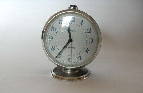 Vintage Soviet Russian Mechanical Clock, Slava Alarm Clock, WORKING