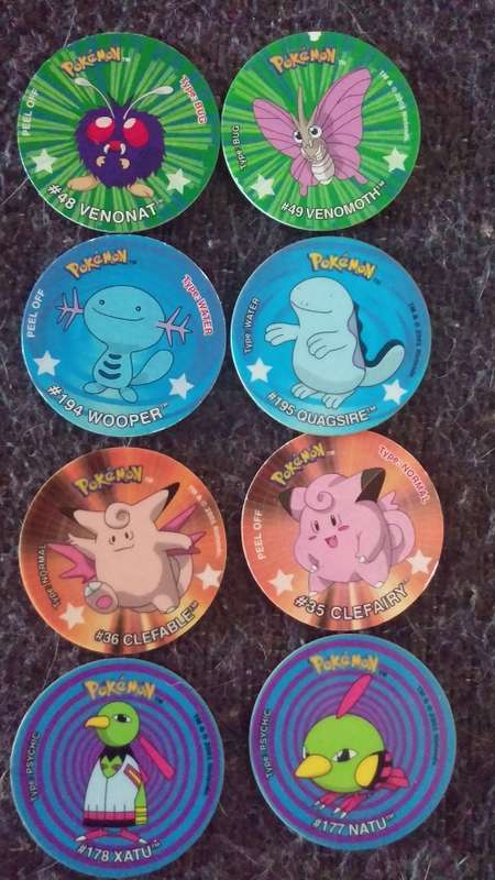 81 Pokemon tazos with TIn. Once in a Lifetime!