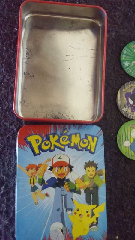 81 Pokemon tazos with TIn. Once in a Lifetime!