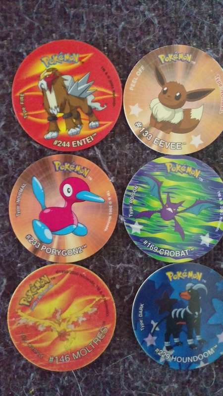 81 Pokemon tazos with TIn. Once in a Lifetime!