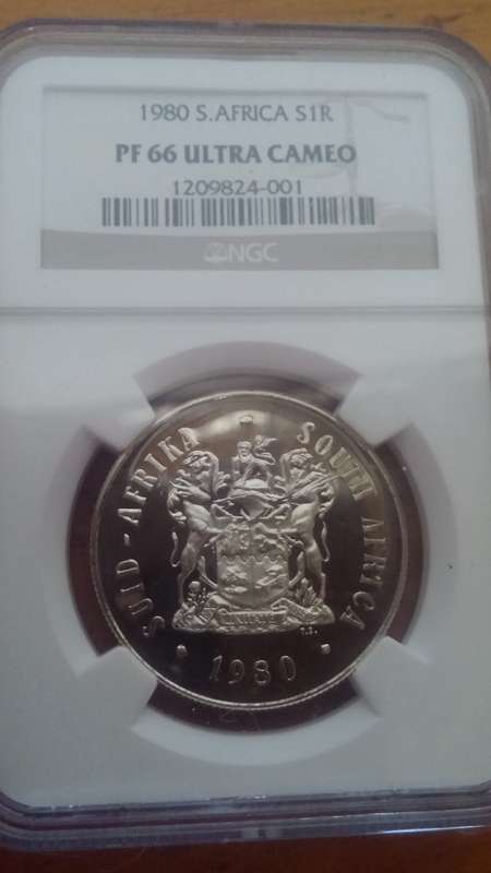 South Africa R1 1980 Pf 66 Ultra Cameo