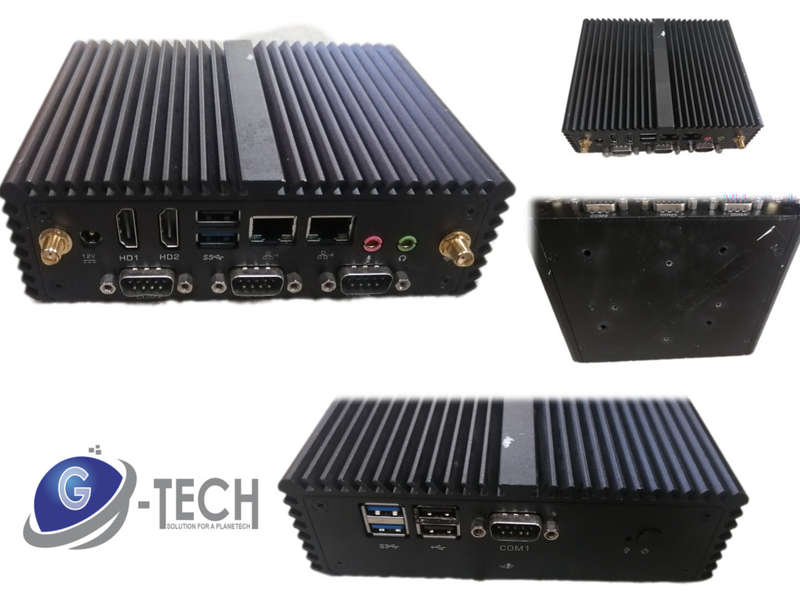 Fanless Mini Industrial Control PC Core i3 4th gen, 4gb ram, 64GB SSD 3.0 USB, RS-232 COM Port Wifi,
