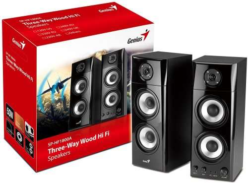 Genius SP-HF1800A Three-Way Wood Hi Fi Speakers