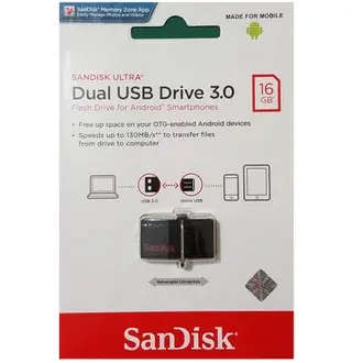 SanDisk Ultra Dual USB Drive 3.0 Flash Drive 16GB_OTG