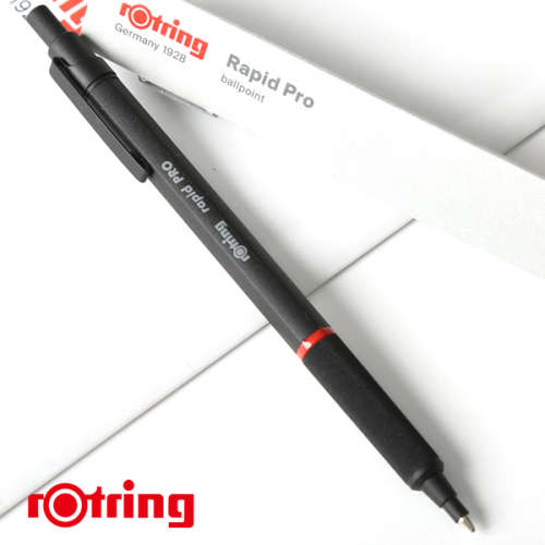 rOtring Rapid PRO Ballpoint - Black Full Metal Ball Point Pen