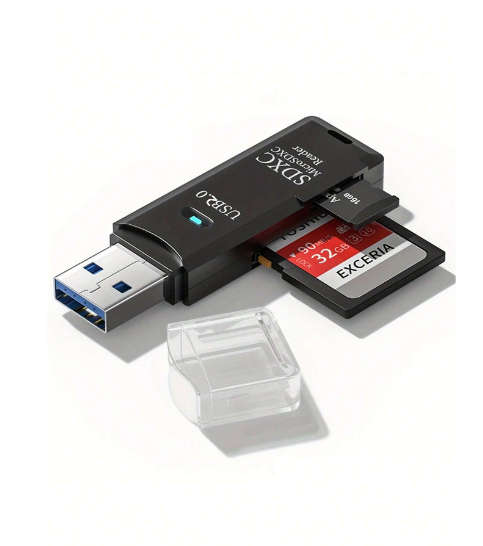 1 pc USB 2.0 SD SD Card Reader , Micro-sd Card To USB Adapter FoCamera Memory Card Readers , Card Re