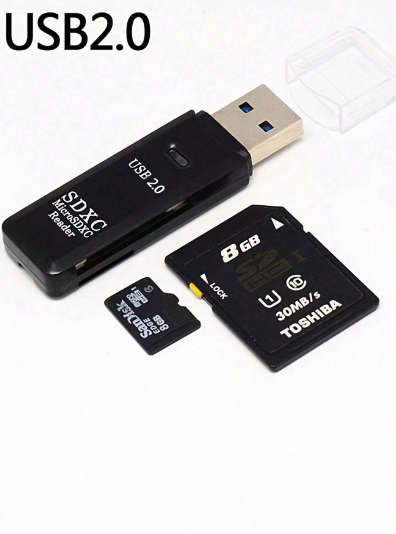 1 pc USB 2.0 SD SD Card Reader , Micro-sd Card To USB Adapter FoCamera Memory Card Readers , Card Re