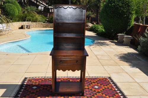 Oak One drawer, 2 Shelves  Hall Stand  --   Collections Only!!!