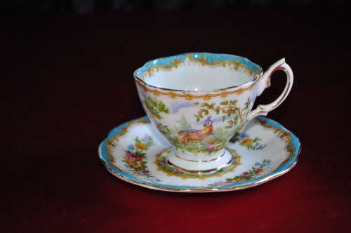 Royal Albert "Chelsea Bird" Coffee Duo