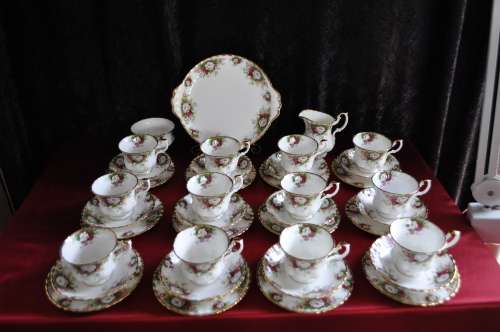 Royal Albert "Celebration" 39 Piece Tea Set.  ---   Collections or Courier Please!!