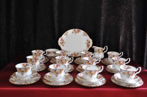 Royal Albert "Lenora" 39 Piece Tea Set.   --  Collections or Courier Please!!!