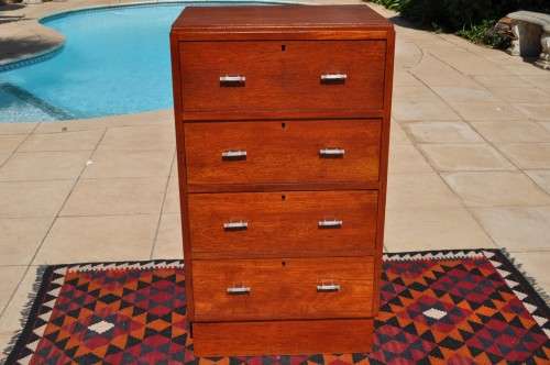 Burmese Teak Chest Of Drawers.   ----   Collections Only!!!