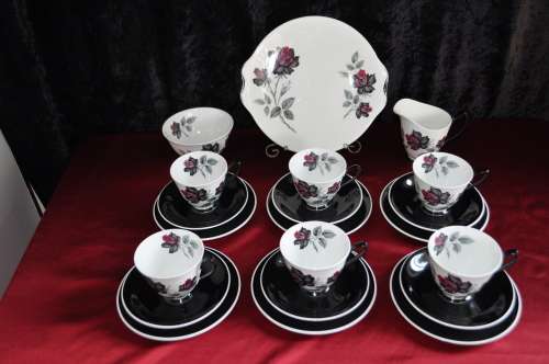 Royal Albert "Masquerade" 21 Piece Tea Set.   ---   Collections or Courier Please!!!