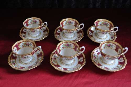 Royal Albert "Lady Hamilton" Coffee Set  --  Collections or Courier Please!!!!