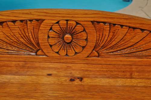 Oak 2 Tier, 2 Drawer Server With Glass Top --  Collections only!!
