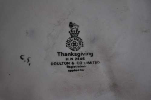 Royal Doulton `Thanksgiving` HN 2446 Figurine Matt Finish