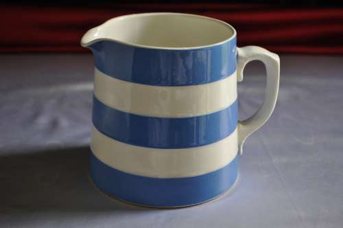 T.G. Green Cornish Kitchen Ware 2 x Graduated Jugs  --  Both Damaged!!!!