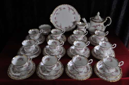 Royal Albert "Dimity Rose" 40 Piece Tea Set --  Collections or Courier Please!!