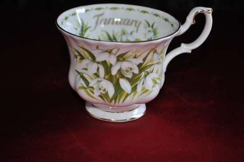 Royal Albert Flower Of The Month January "Snowdrops"  Trio