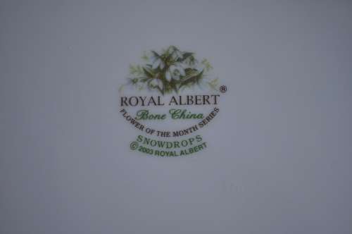 Royal Albert Flower Of The Month January "Snowdrops"  Trio