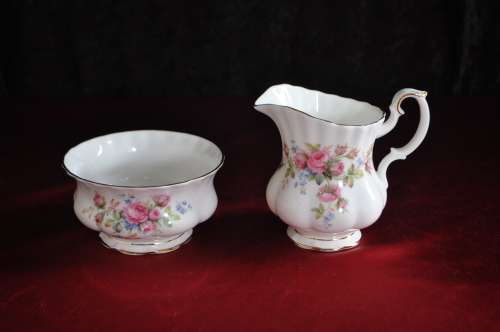 Royal Albert "Moss Rose" 40 Piece Tea Set --  Collections or Courier Please!!!