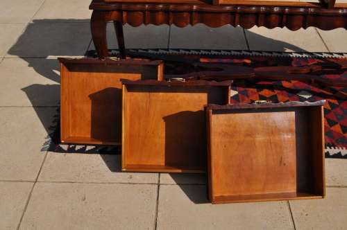Imbuia Ball & Claw Three Drawer, Cross Struts Server ----  Collections Only!!!!
