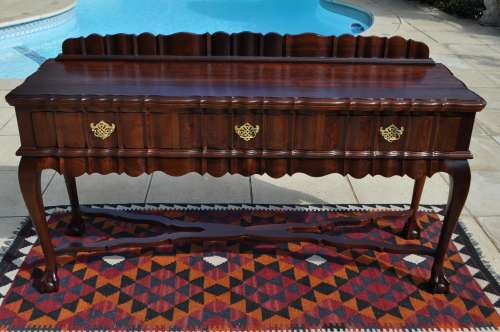 Imbuia Ball & Claw Three Drawer, Cross Struts Server ----  Collections Only!!!!