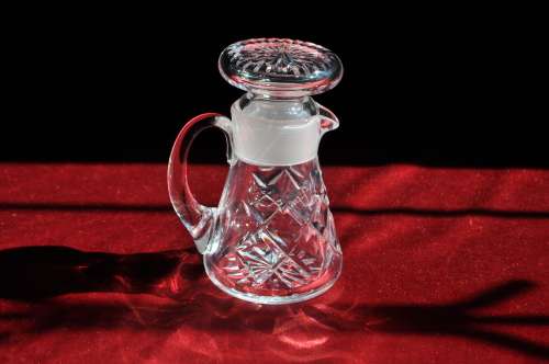 Webb & Corbett Crystal Vinaigrette Decanter.