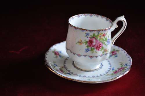 Royal Albert "Petit Point" Coffee Duo