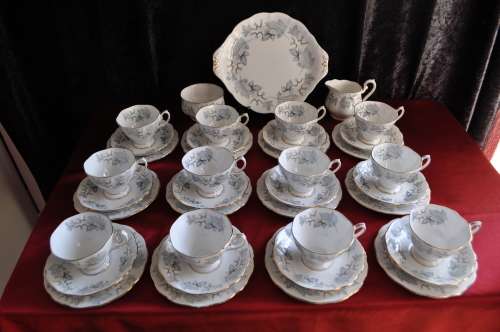Royal Albert "Silver Maple" 39 Piece Tea Set  --  Collections or Courier Please!!