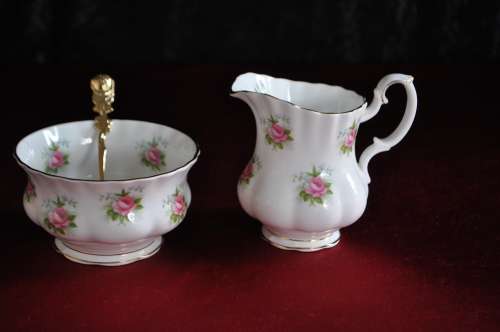 Royal Albert "Forget-Me-Not Rose" Tea For Two  --  Collections or Courier Please!