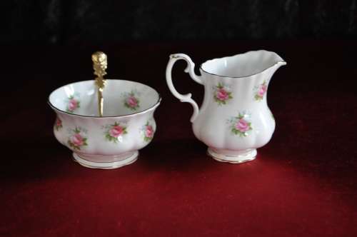 Royal Albert "Forget-Me-Not Rose" Tea For Two  --  Collections or Courier Please!
