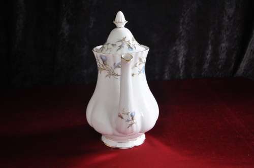 Royal Albert "Brigadoon" Coffee Pot Damaged!  -  Courier or Collection Please!
