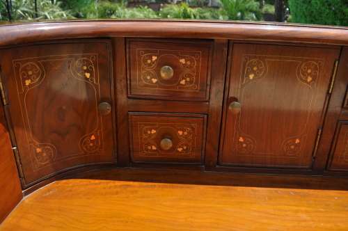 Stunning Bureau With Copper And Brass Inlays.   Collections Only!!