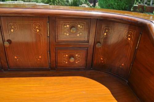 Stunning Bureau With Copper And Brass Inlays.   Collections Only!!