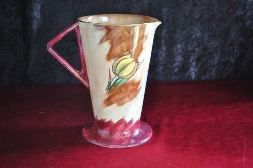 H&K Tunstall Hand Painted "Tulip Time" Pitcher