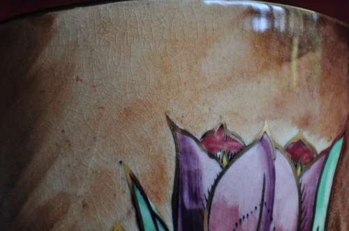 H&K Tunstall Hand Painted "Tulip Time" Pitcher