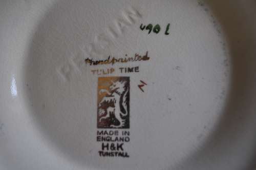 H&K Tunstall Hand Painted "Tulip Time" Pitcher