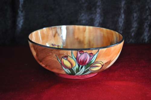 H&K Tunstall Hand Painted "Tulip Time" Bowl
