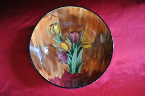 H&K Tunstall Hand Painted "Tulip Time" Bowl
