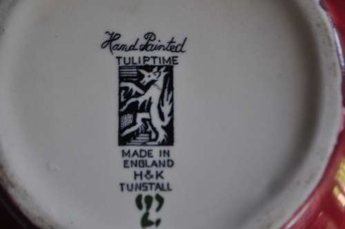 H&K Tunstall Hand Painted "Tulip Time" Pitcher