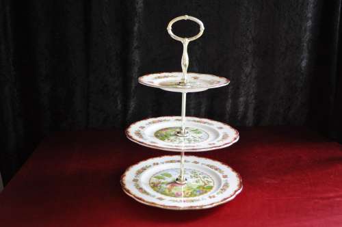 Royal Albert "Chelsea Bird" 3 Tier Cake Stand.