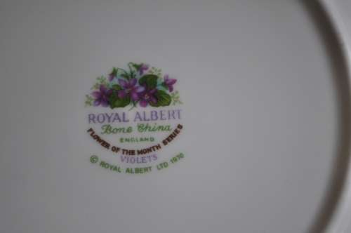 Royal Albert Flower Of The month February "Violets" Trio