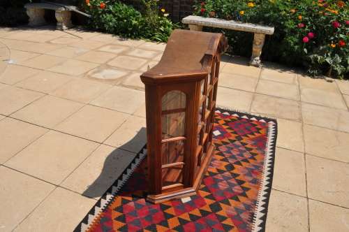 Fletchers Knysna Black Wood Wall Mounted Gable Top Display Cabinet.  -- Collections Only!